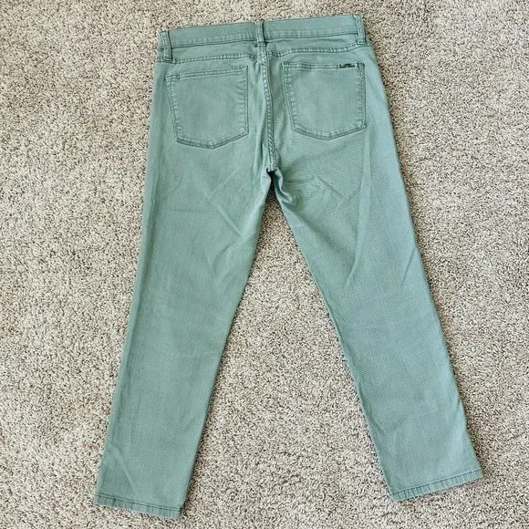 🍀 LAUREN RALPH LAUREN Women Light Green Modern Straight Cropped Pants Sz 6 x25" - Picture 4 of 6